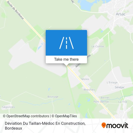 Déviation Du Taillan-Médoc En Construction map