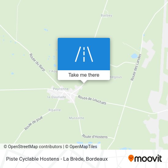 Piste Cyclable Hostens - La Brède map