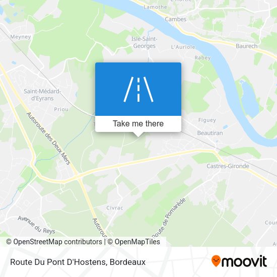 Route Du Pont D'Hostens map