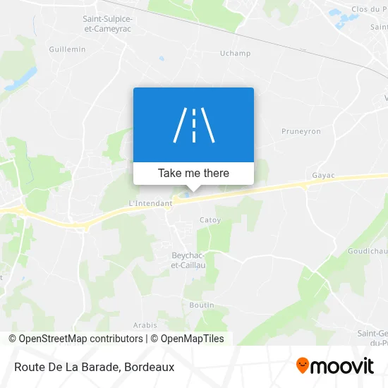 Route De La Barade map