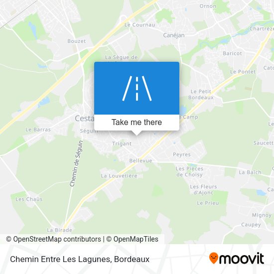 Chemin Entre Les Lagunes map