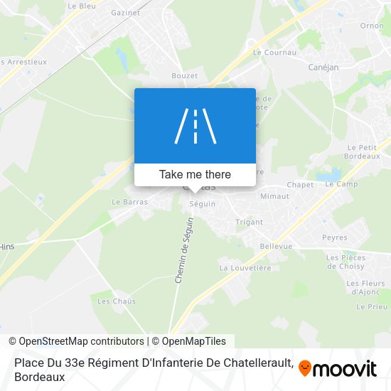 Place Du 33e Régiment D'Infanterie De Chatellerault map