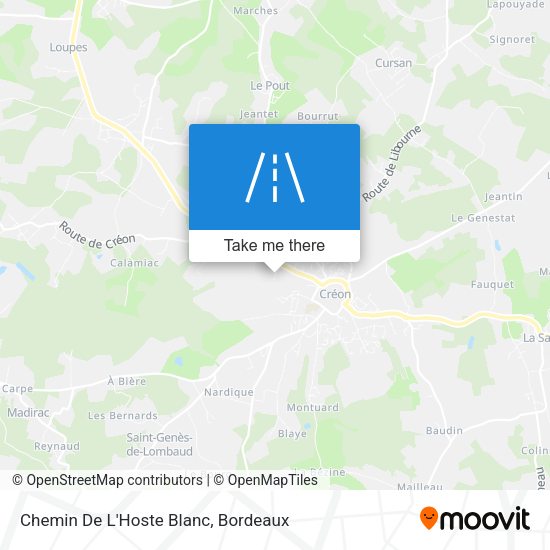 Chemin De L'Hoste Blanc map