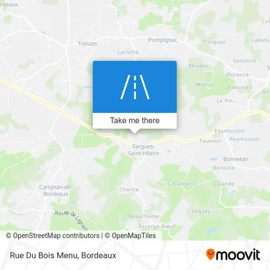 Rue Du Bois Menu map