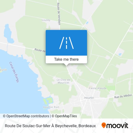 Route De Soulac-Sur-Mer À Beychevelle map