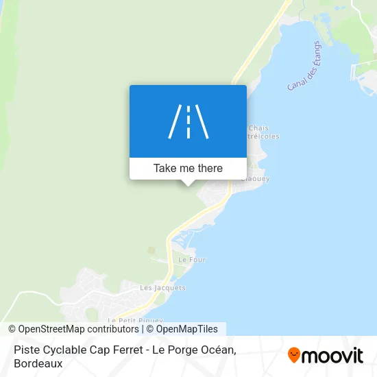 Piste Cyclable Cap Ferret - Le Porge Océan map