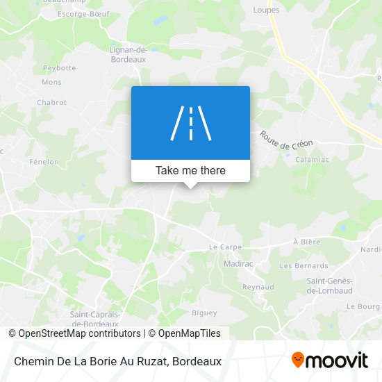 Chemin De La Borie Au Ruzat map