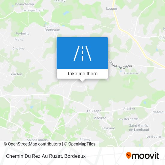 Chemin Du Rez Au Ruzat map