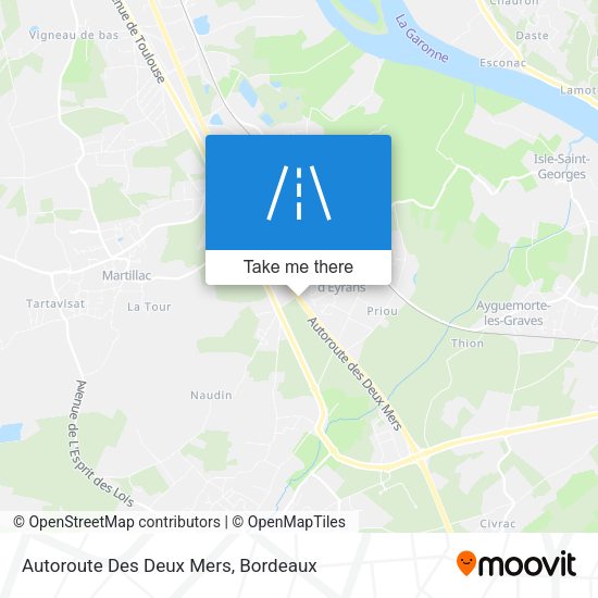 Autoroute Des Deux Mers map