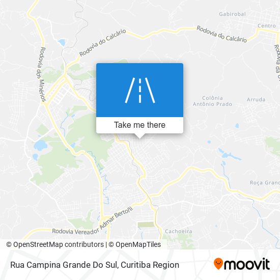 Rua Campina Grande Do Sul map