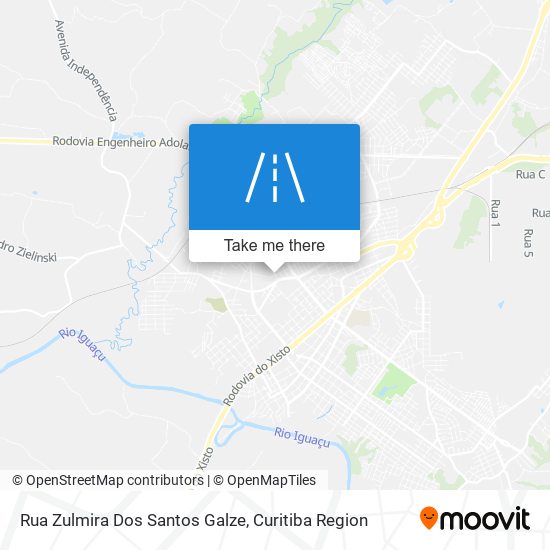 Mapa Rua Zulmira Dos Santos Galze