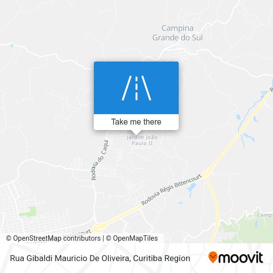 Rua Gibaldi Mauricio De Oliveira map