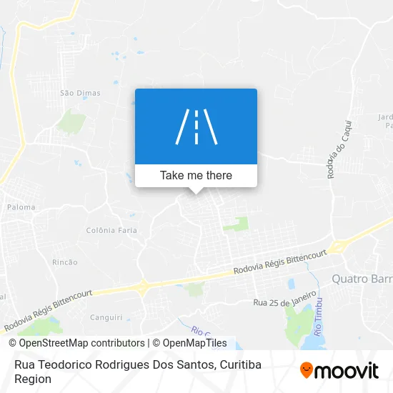 Rua Teodorico Rodrigues Dos Santos map