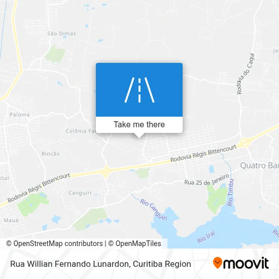 Rua Willian Fernando Lunardon map
