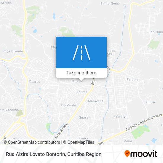 Rua Alzira Lovato Bontorin map