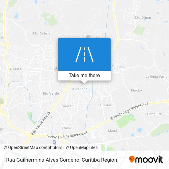 Rua Guilhermina Alves Cordeiro map