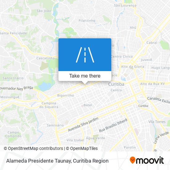 Mapa Alameda Presidente Taunay