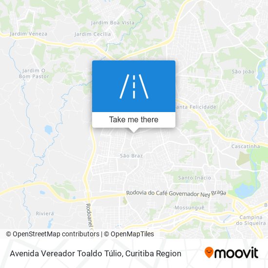 Mapa Avenida Vereador Toaldo Túlio