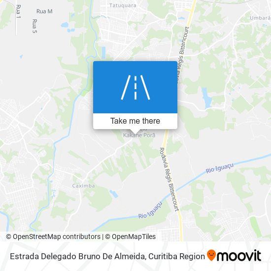 Estrada Delegado Bruno De Almeida map