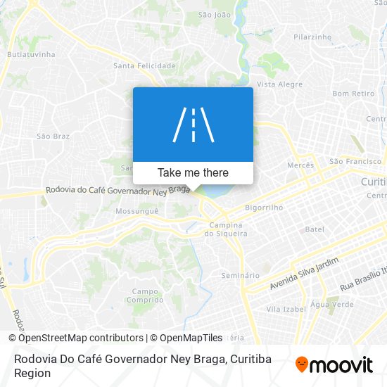 Mapa Rodovia Do Café Governador Ney Braga