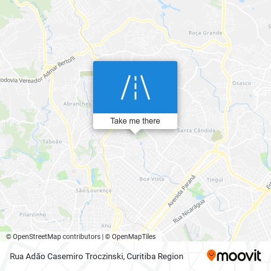 Mapa Rua Adão Casemiro Troczinski