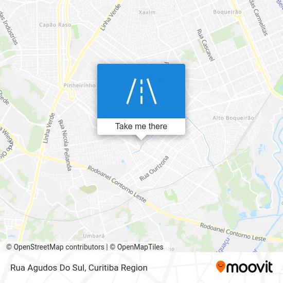 Rua Agudos Do Sul map