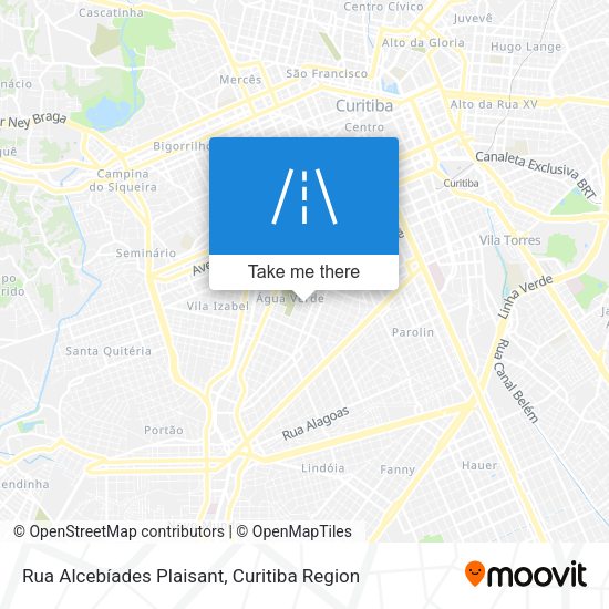 Rua Alcebíades Plaisant map
