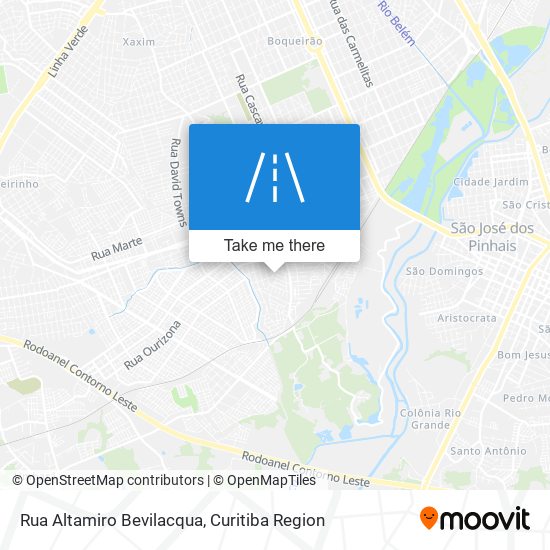 Mapa Rua Altamiro Bevilacqua