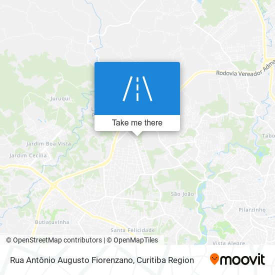 Mapa Rua Antônio Augusto Fiorenzano