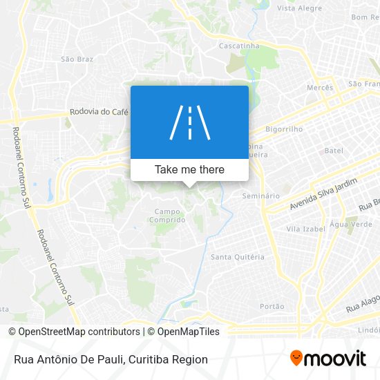 Rua Antônio De Pauli map