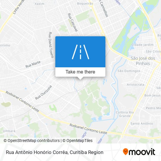 Rua Antônio Honório Corrêa map