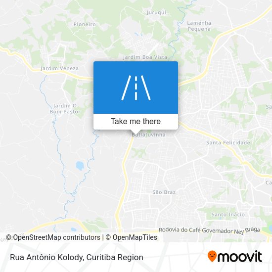 Rua Antônio Kolody map
