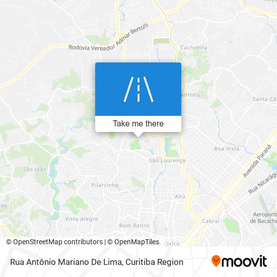 Rua Antônio Mariano De Lima map