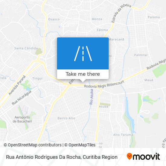 Mapa Rua Antônio Rodrigues Da Rocha