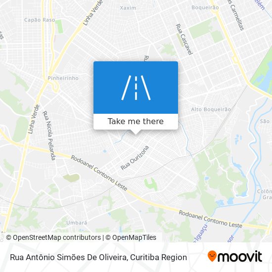 Rua Antônio Simões De Oliveira map