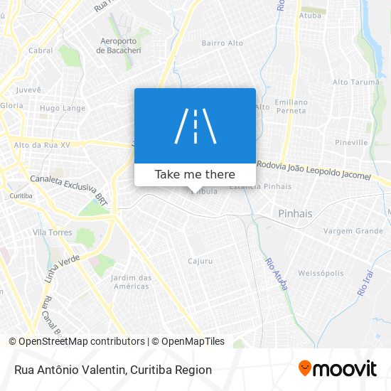 Rua Antônio Valentin map