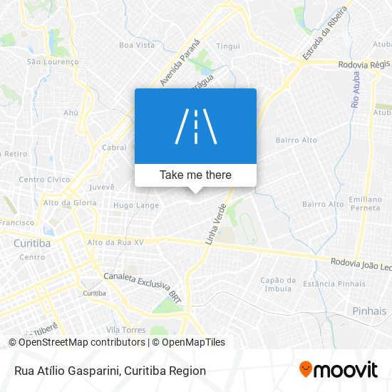 Mapa Rua Atílio Gasparini