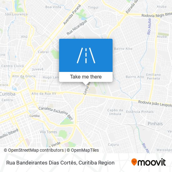 Rua Bandeirantes Dias Cortês map