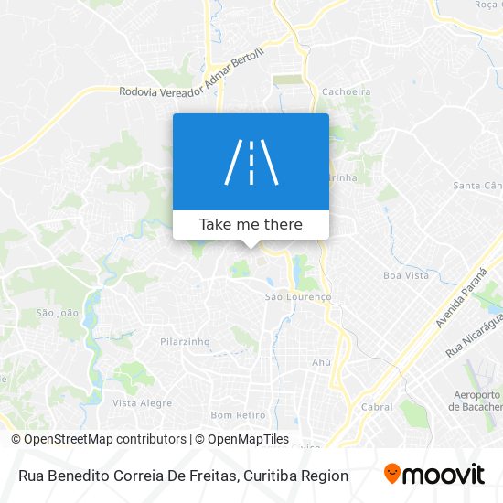 Mapa Rua Benedito Correia De Freitas