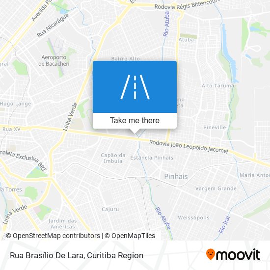 Mapa Rua Brasílio De Lara
