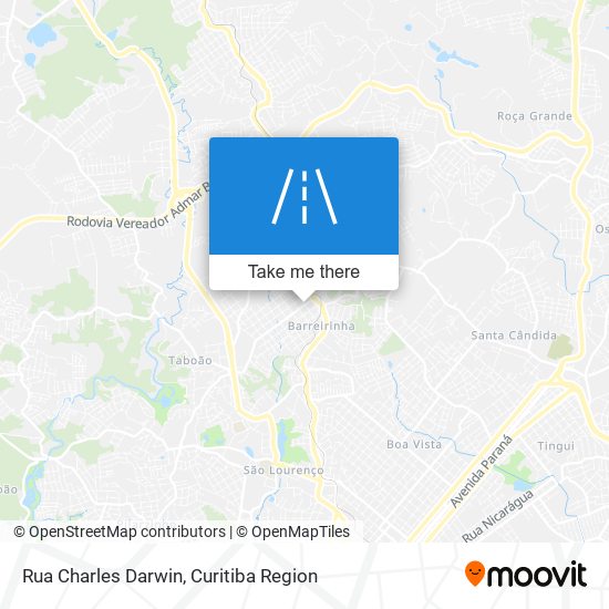 Mapa Rua Charles Darwin