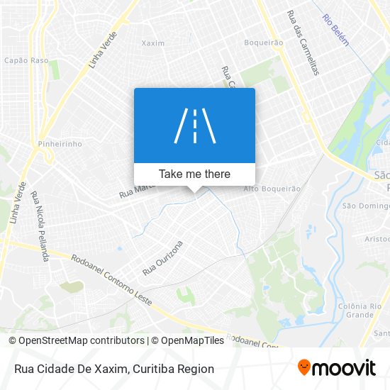 Rua Cidade De Xaxim map
