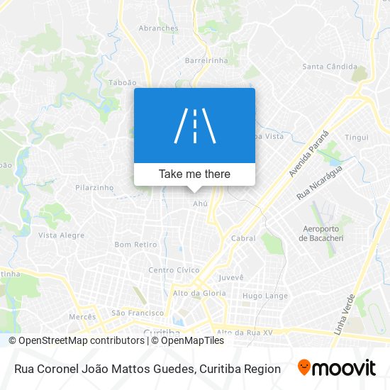 Mapa Rua Coronel João Mattos Guedes