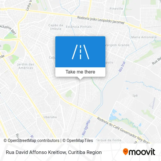 Rua David Affonso Kreitlow map