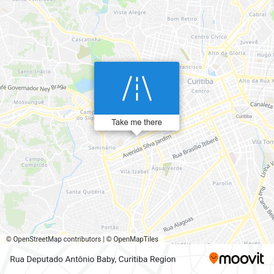 Rua Deputado Antônio Baby map