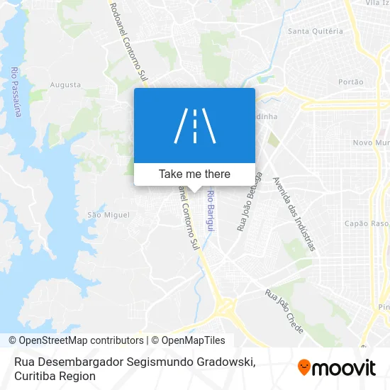 Rua Desembargador Segismundo Gradowski map