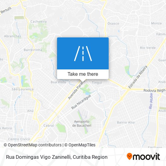 Mapa Rua Domingas Vigo Zaninelli