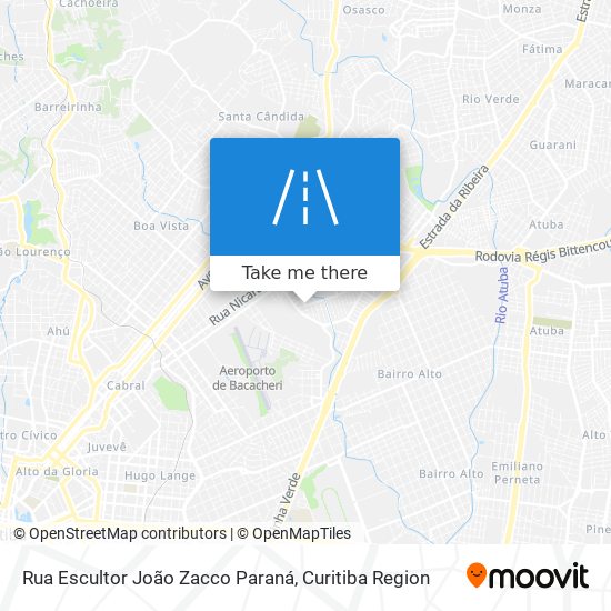 Mapa Rua Escultor João Zacco Paraná