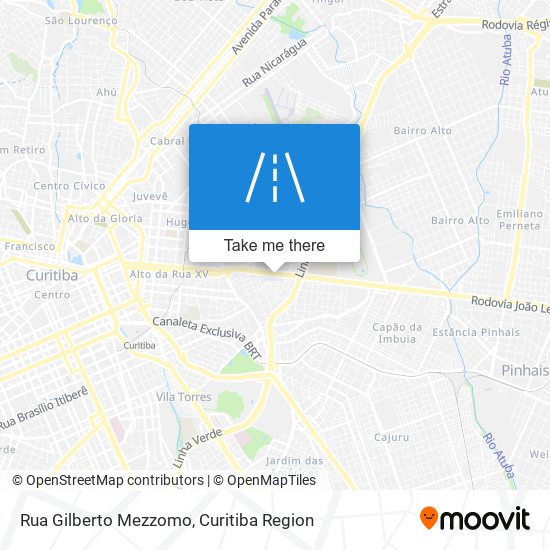 Mapa Rua Gilberto Mezzomo