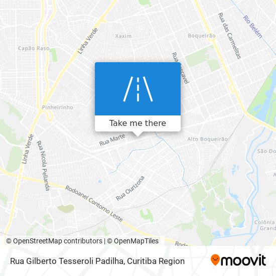 Mapa Rua Gilberto Tesseroli Padilha